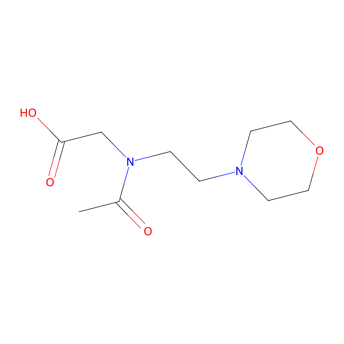 2-{N-[2-(morpholin-4-yl)ethyl]acetamido}acetic acid molecular structure, CAS 2680779-83-1