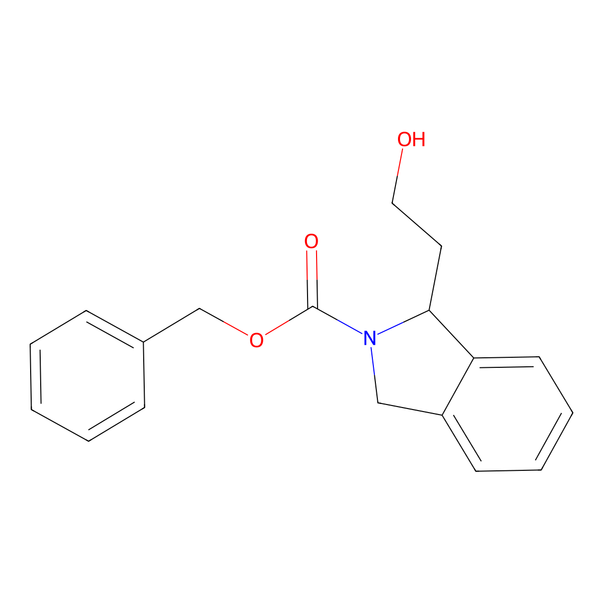 benzyl 1-(2-hydroxyethyl)-2,3-dihydro-1H-isoindole-2-carboxylate molecular structure, CAS 2680779-86-4