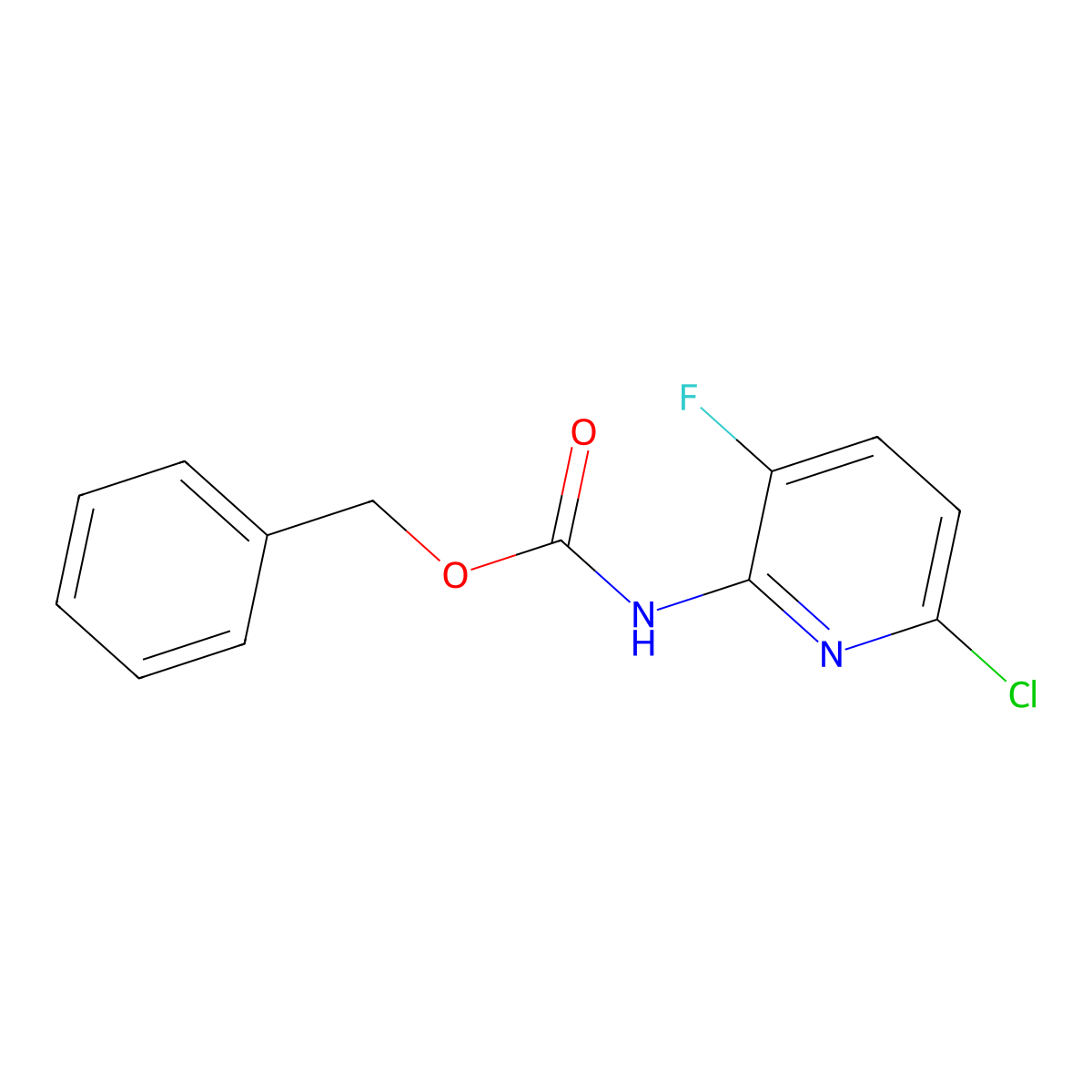 benzyl N-(6-chloro-3-fluoropyridin-2-yl)carbamate molecular structure, CAS 2680780-37-2