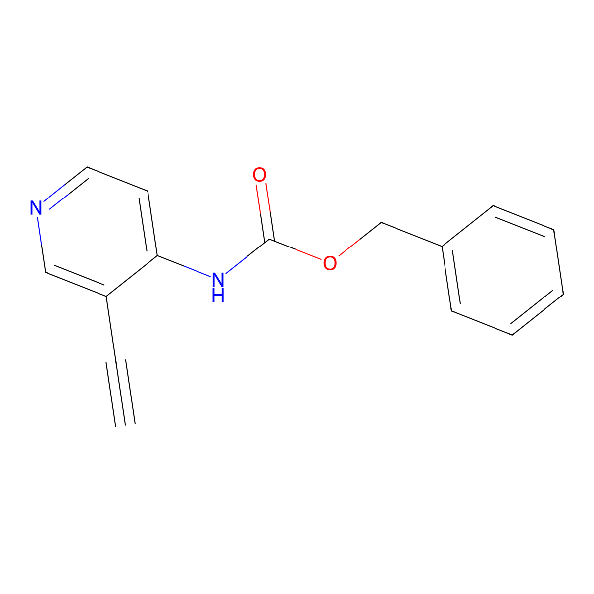 benzyl N-(3-ethynylpyridin-4-yl)carbamate molecular structure, CAS 2680780-41-8