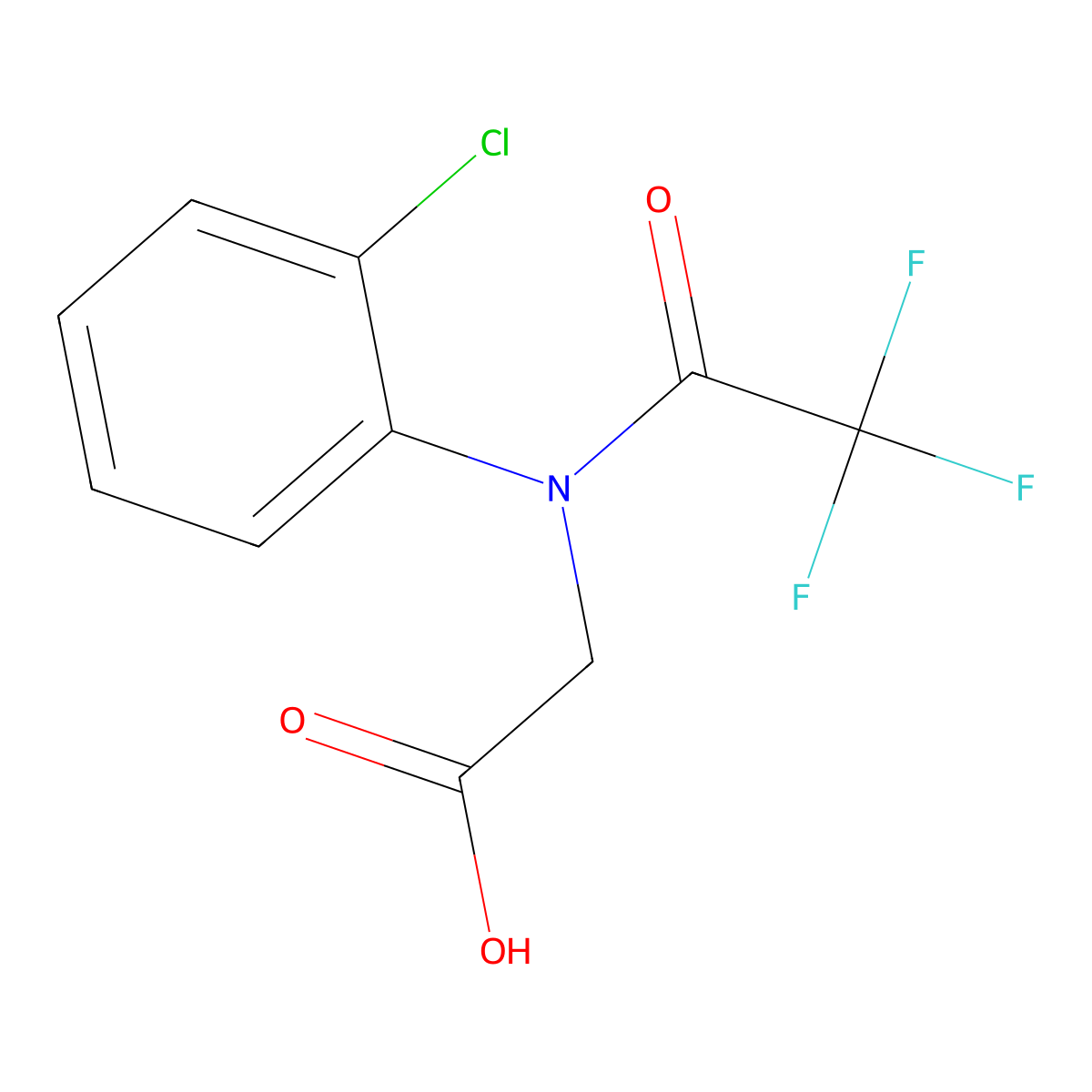 2-[N-(2-chlorophenyl)-2,2,2-trifluoroacetamido]acetic acid molecular structure, CAS 2680780-69-0