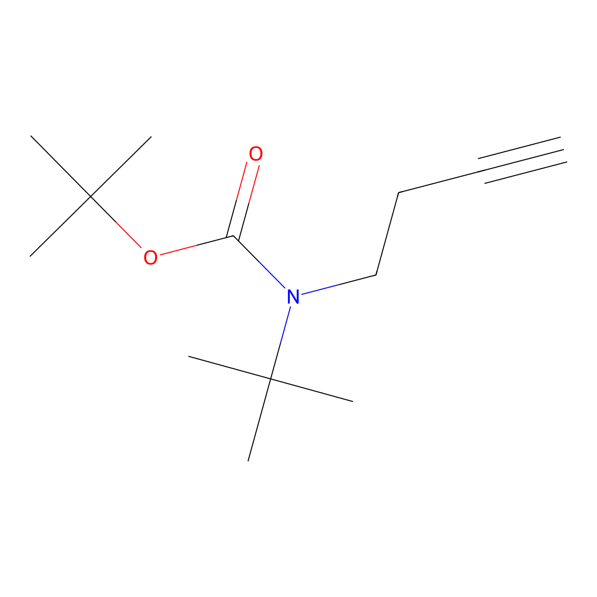 tert-butyl N-(but-3-yn-1-yl)-N-tert-butylcarbamate molecular structure, CAS 2680780-72-5