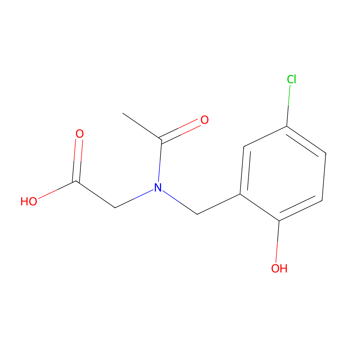 2-{N-[(5-chloro-2-hydroxyphenyl)methyl]acetamido}acetic acid molecular structure, CAS 2680780-94-1