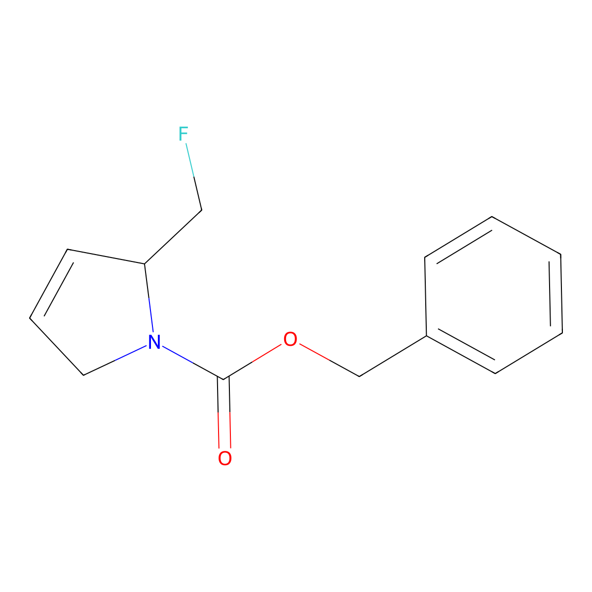 benzyl 2-(fluoromethyl)-2,5-dihydro-1H-pyrrole-1-carboxylate molecular structure, CAS 2680780-97-4
