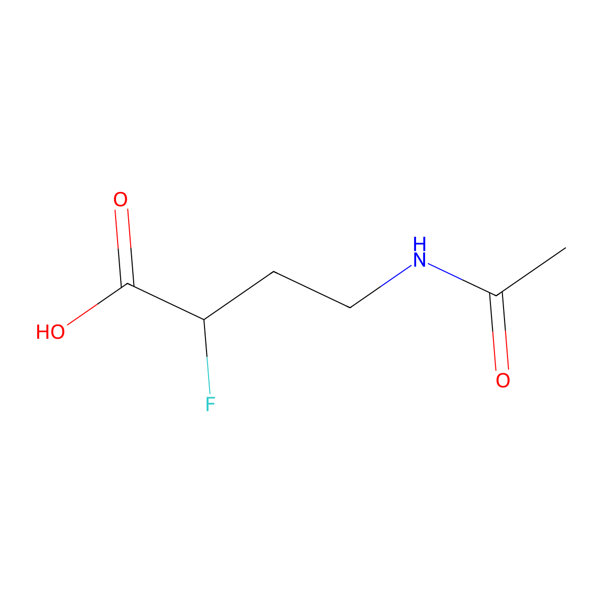 4-Acetamido-2-fluorobutanoic acid molecular structure, CAS 2680781-11-5