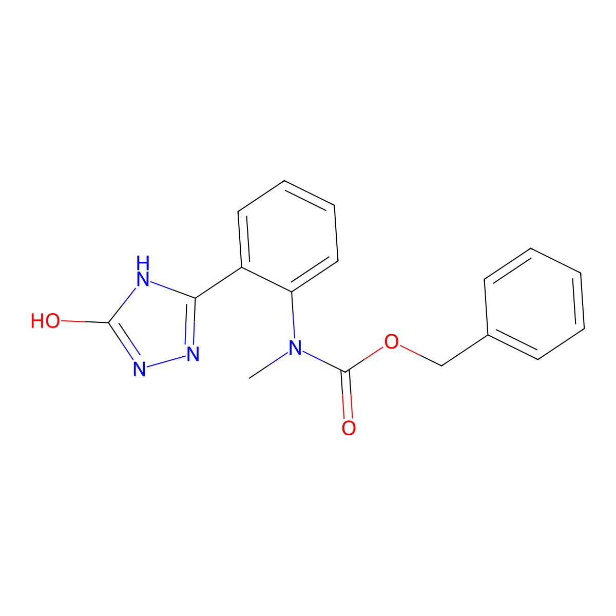 benzyl N-[2-(5-hydroxy-4H-1,2,4-triazol-3-yl)phenyl]-N-methylcarbamate molecular structure, CAS 2680781-46-6