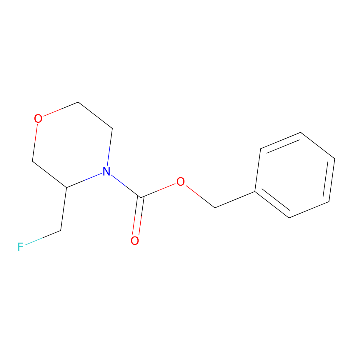 Benzyl 3-(fluoromethyl)morpholine-4-carboxylate molecular structure, CAS 2680781-65-9