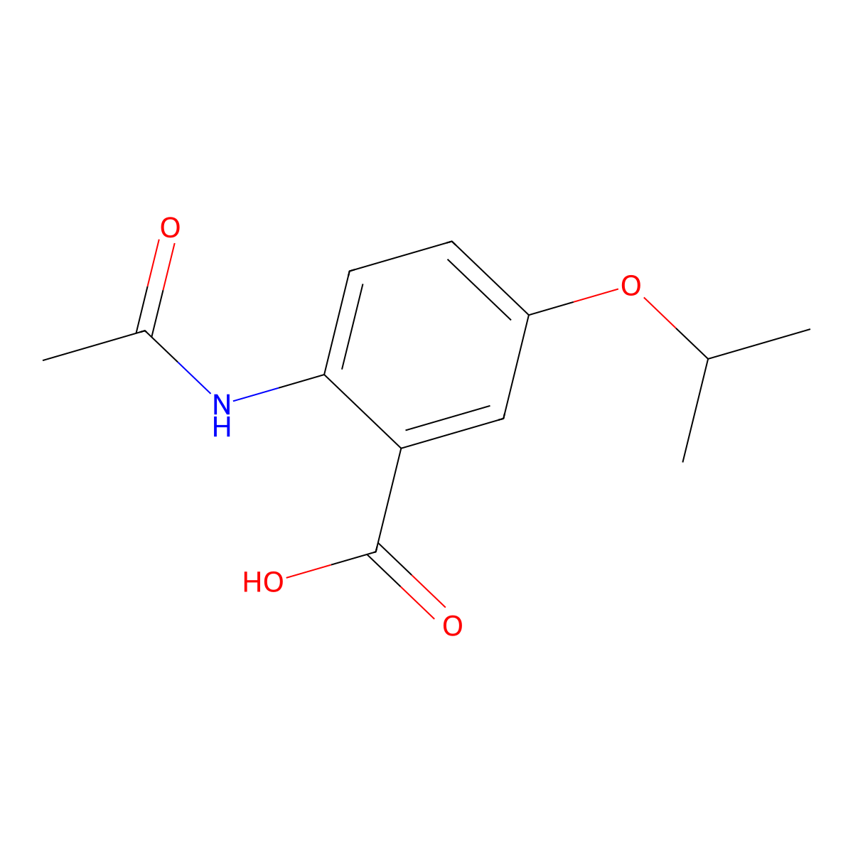 2-Acetamido-5-(propan-2-yloxy)benzoic acid molecular structure, CAS 2680781-67-1