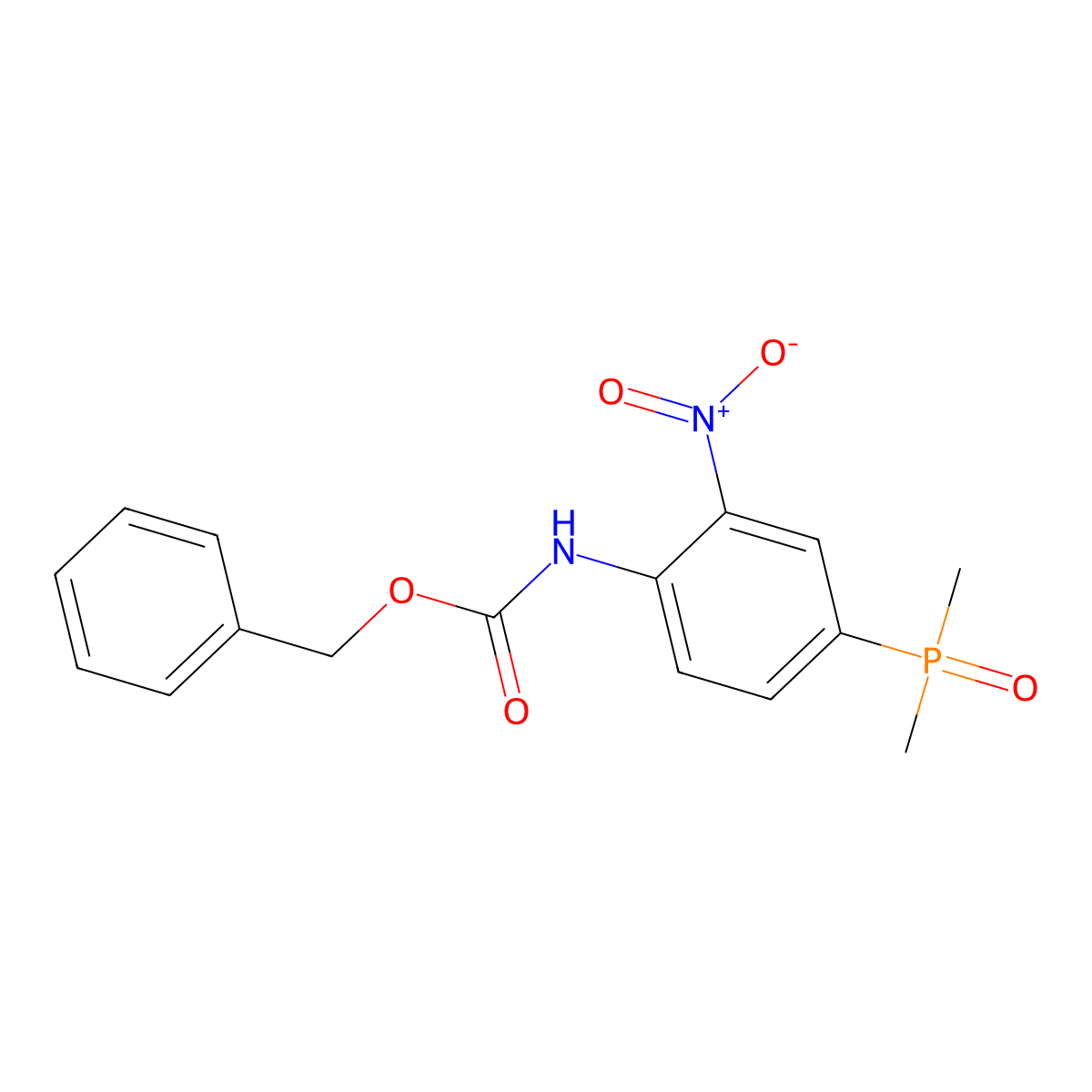benzyl N-[4-(dimethylphosphoryl)-2-nitrophenyl]carbamate molecular structure, CAS 2680781-68-2