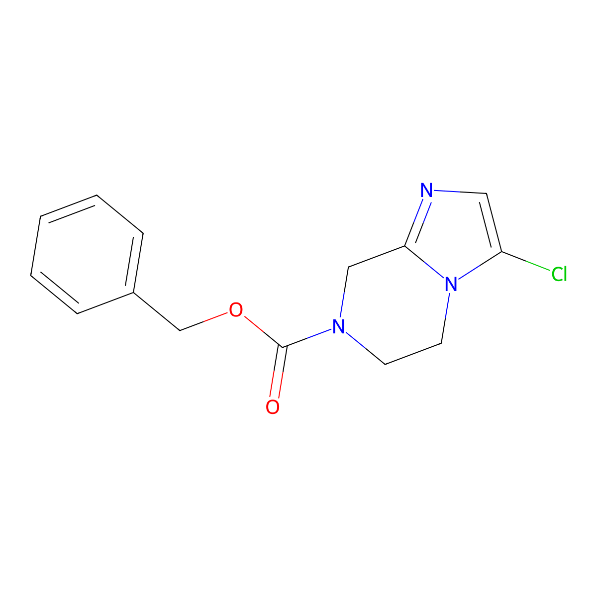 benzyl 3-chloro-5H,6H,7H,8H-imidazo[1,2-a]pyrazine-7-carboxylate molecular structure, CAS 2680781-73-9