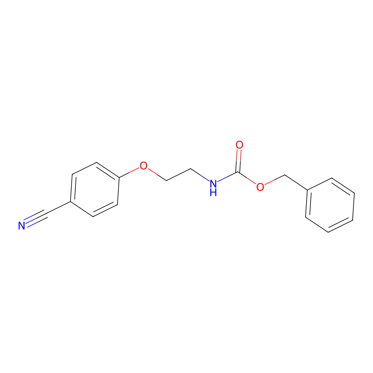 benzyl N-[2-(4-cyanophenoxy)ethyl]carbamate molecular structure, CAS 2680781-81-9