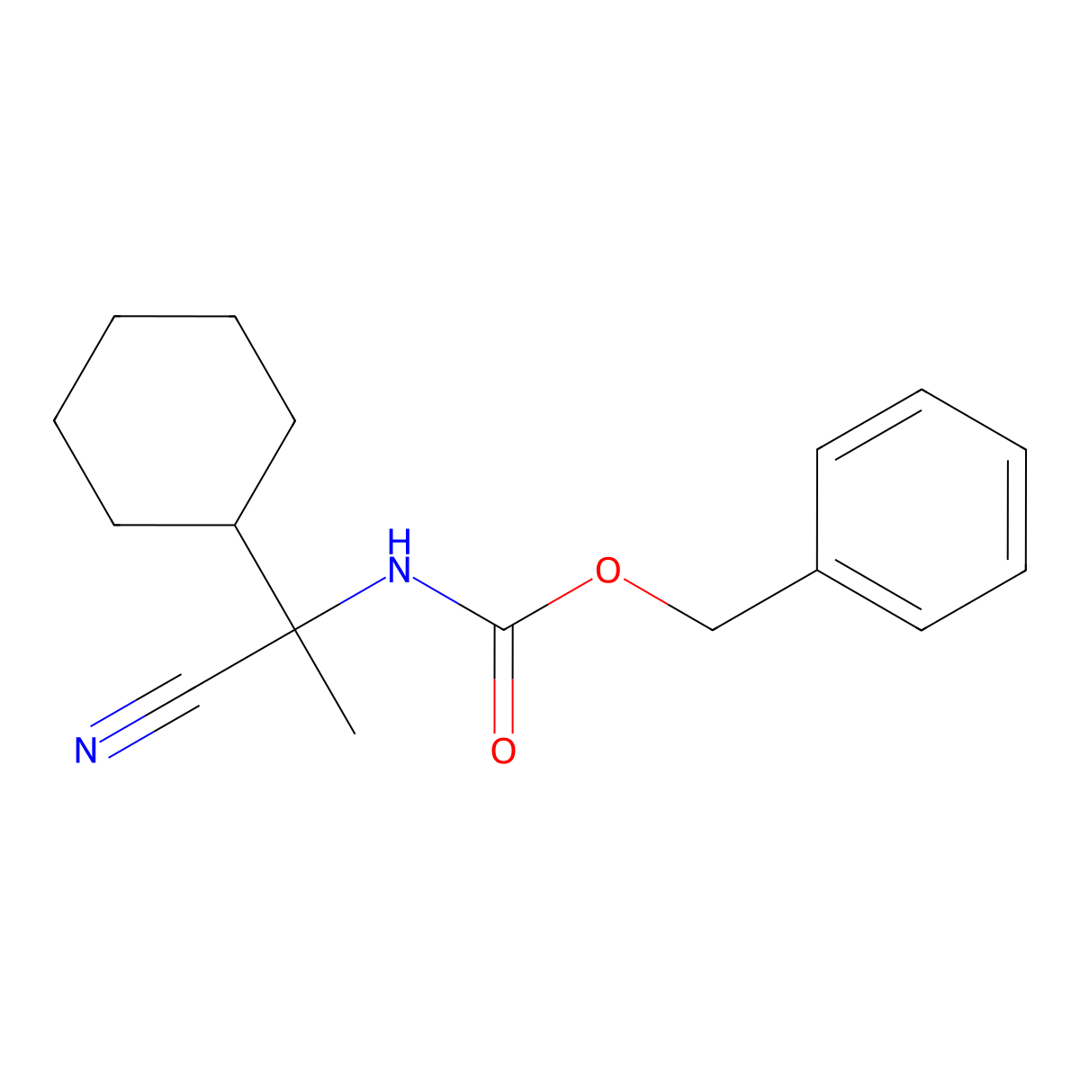 benzyl N-(1-cyano-1-cyclohexylethyl)carbamate molecular structure, CAS 2680782-12-9