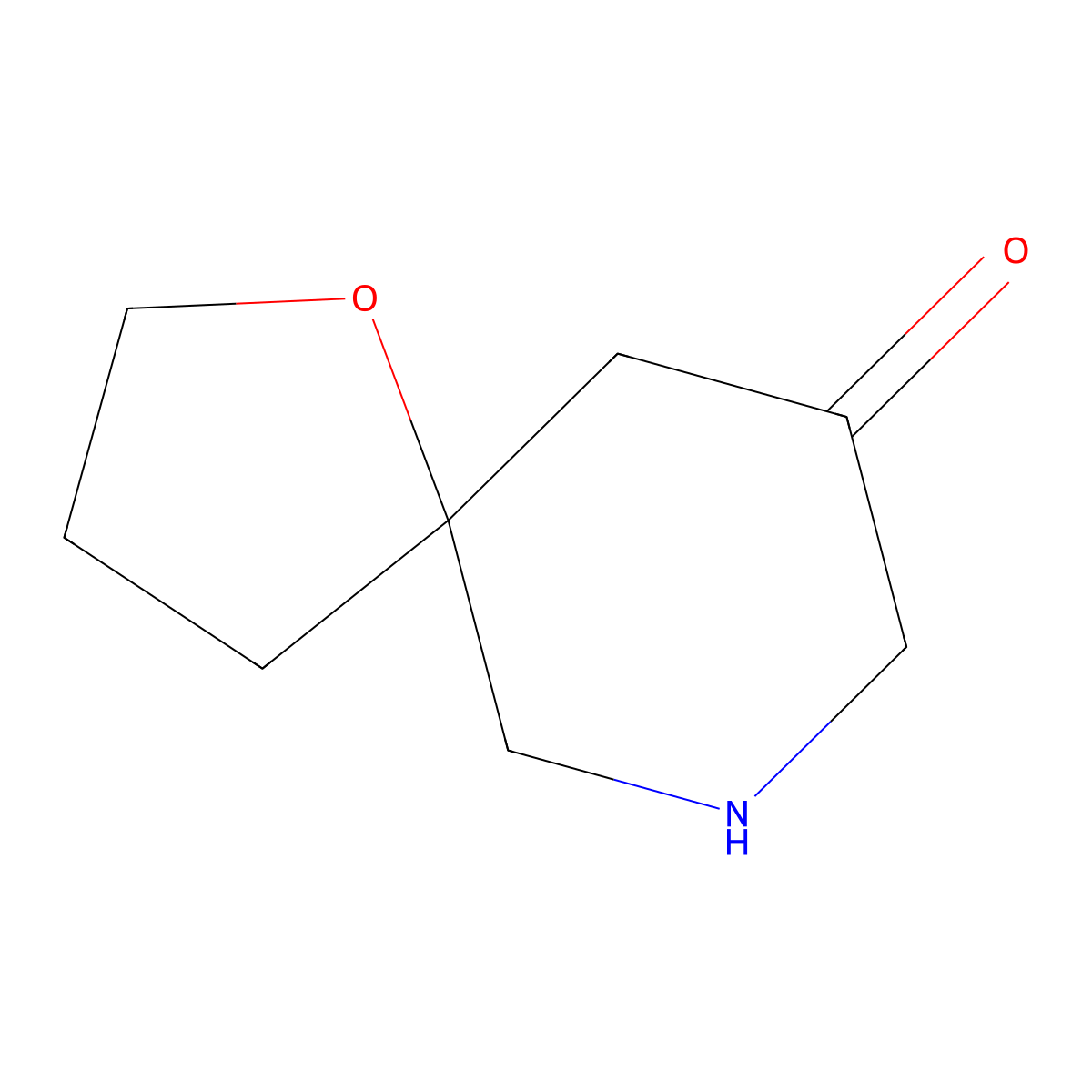 1-Oxa-7-azaspiro[4.5]decan-9-one molecular structure, CAS 2680782-24-3