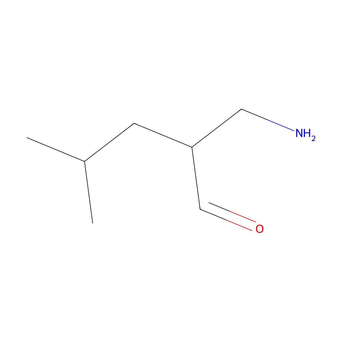 2-(Aminomethyl)-4-methylpentanal molecular structure, CAS 2680782-26-5