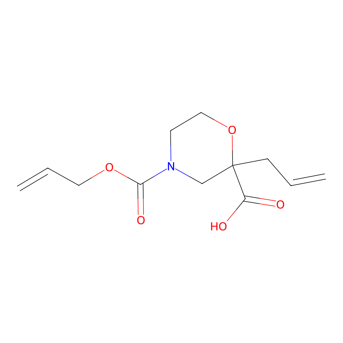 2-(Prop-2-en-1-yl)-4-[(prop-2-en-1-yloxy)carbonyl]morpholine-2-carboxylic acid molecular structure, CAS 2680782-28-7