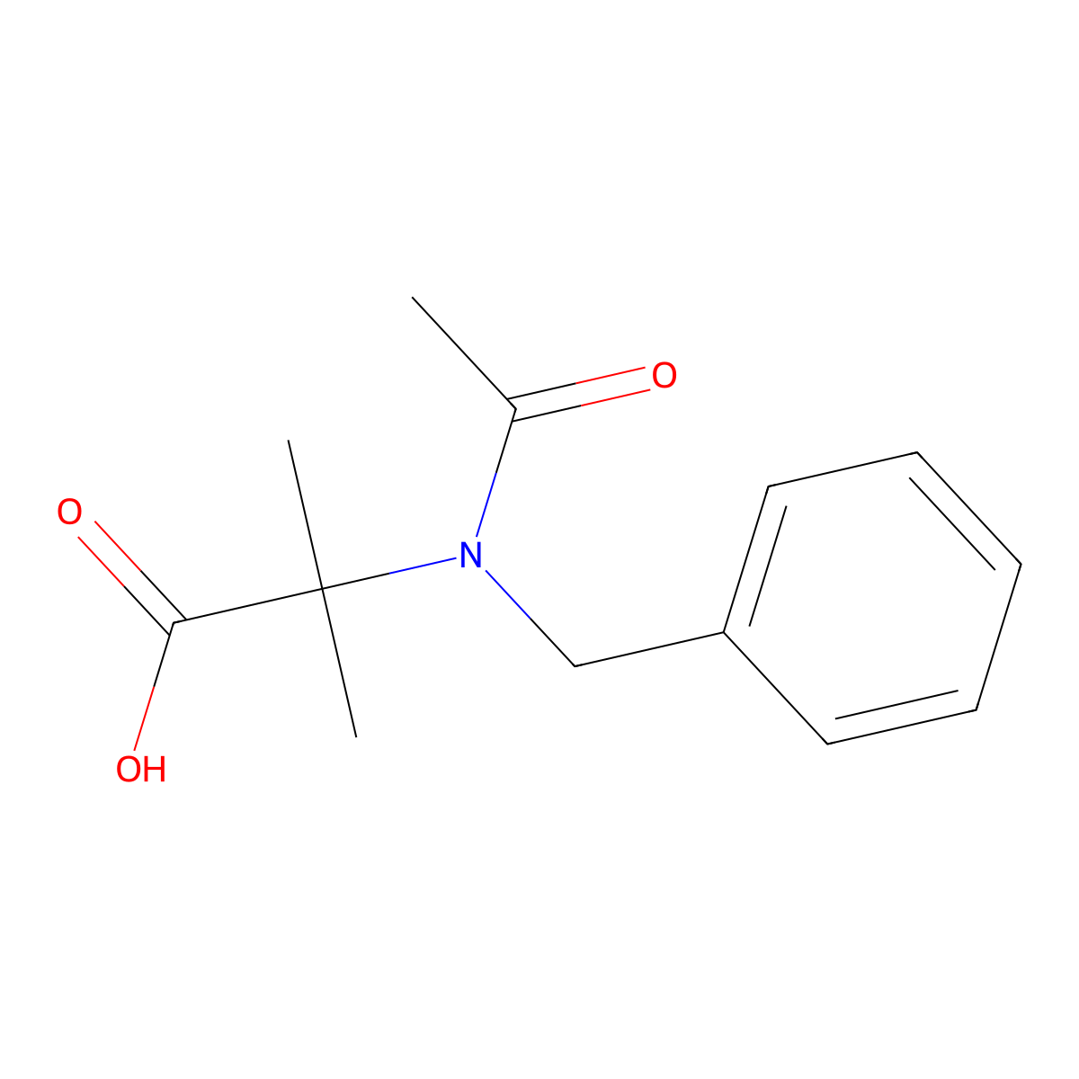 2-(N-benzylacetamido)-2-methylpropanoic acid molecular structure, CAS 2680782-34-5