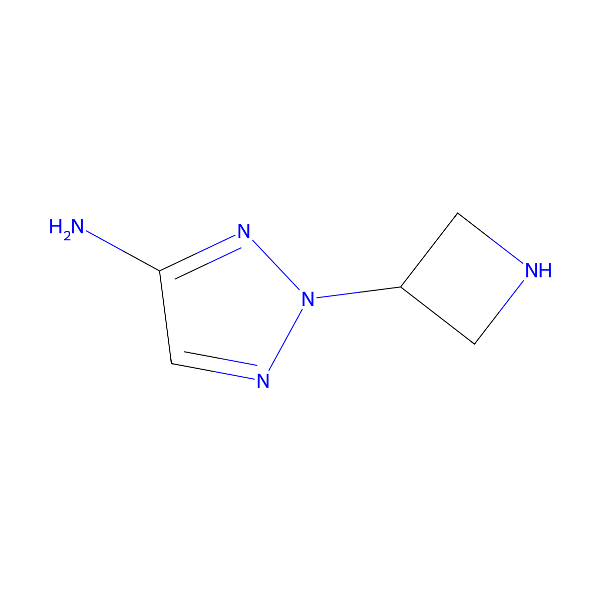 2-(azetidin-3-yl)-2H-1,2,3-triazol-4-amine molecular structure, CAS 2680782-37-8