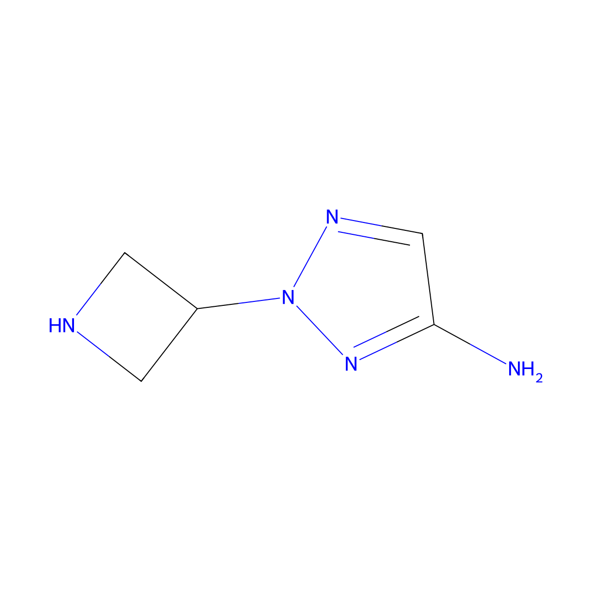 2-(azetidin-3-yl)-2H-1,2,3-triazol-4-amine molecular structure, CAS 2680782-37-8