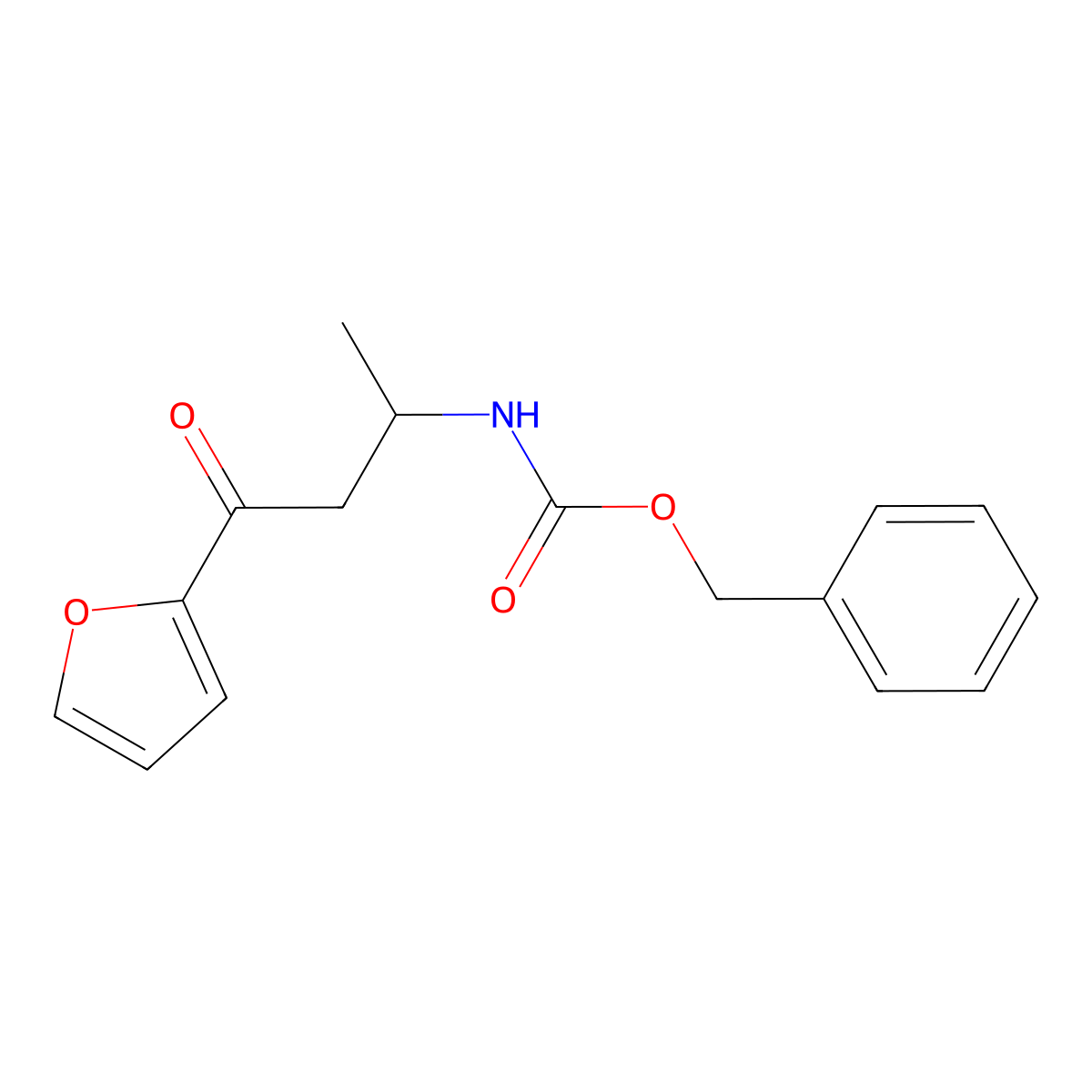 benzyl N-[4-(furan-2-yl)-4-oxobutan-2-yl]carbamate molecular structure, CAS 2680782-38-9