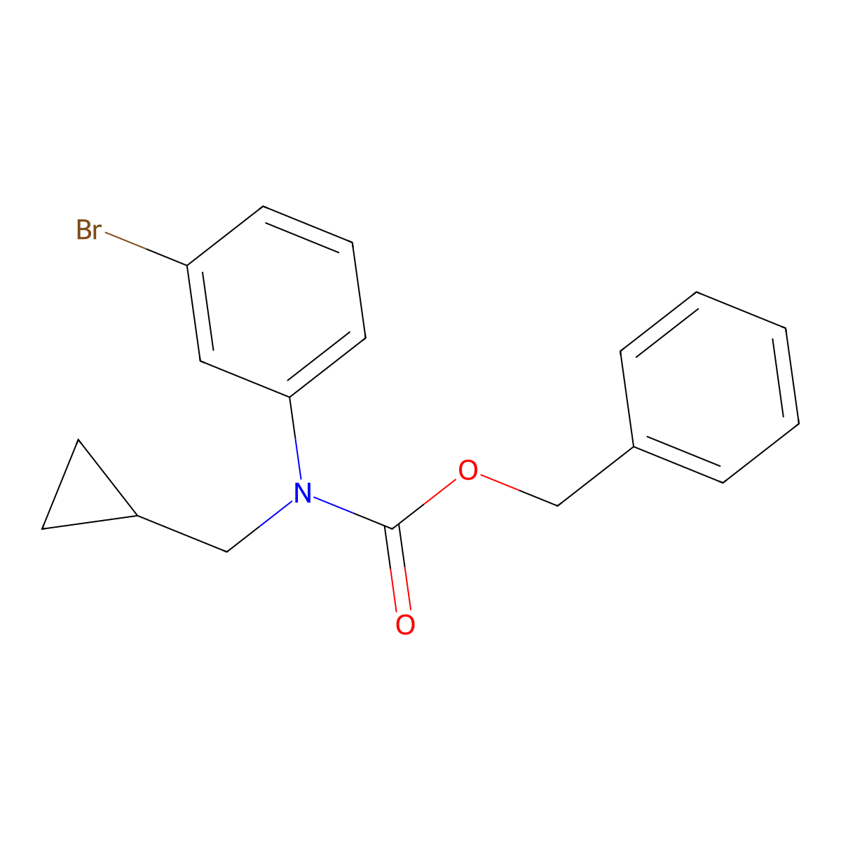 benzyl N-(3-bromophenyl)-N-(cyclopropylmethyl)carbamate molecular structure, CAS 2680782-50-5