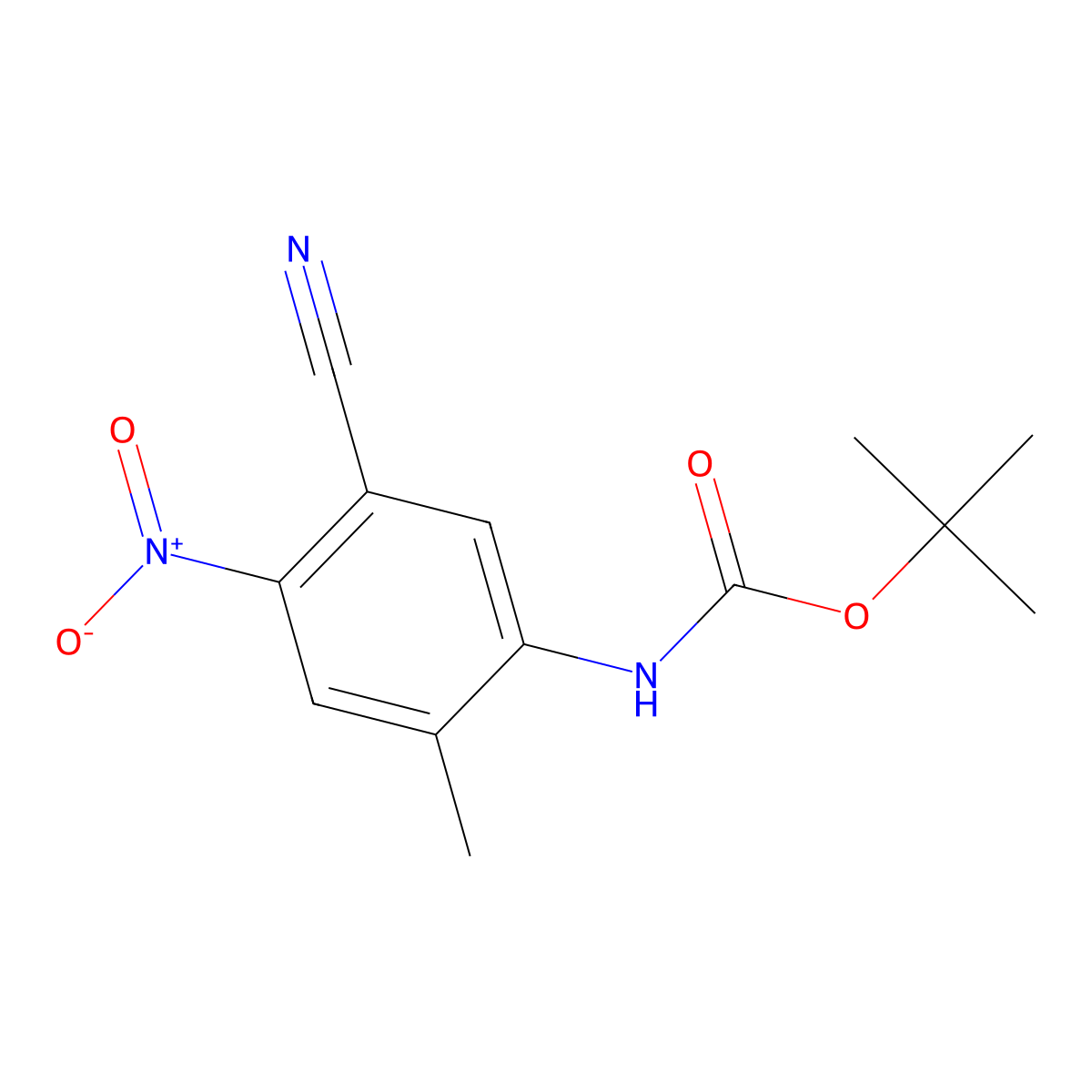 tert-butyl N-(5-cyano-2-methyl-4-nitrophenyl)carbamate molecular structure, CAS 2680782-55-0