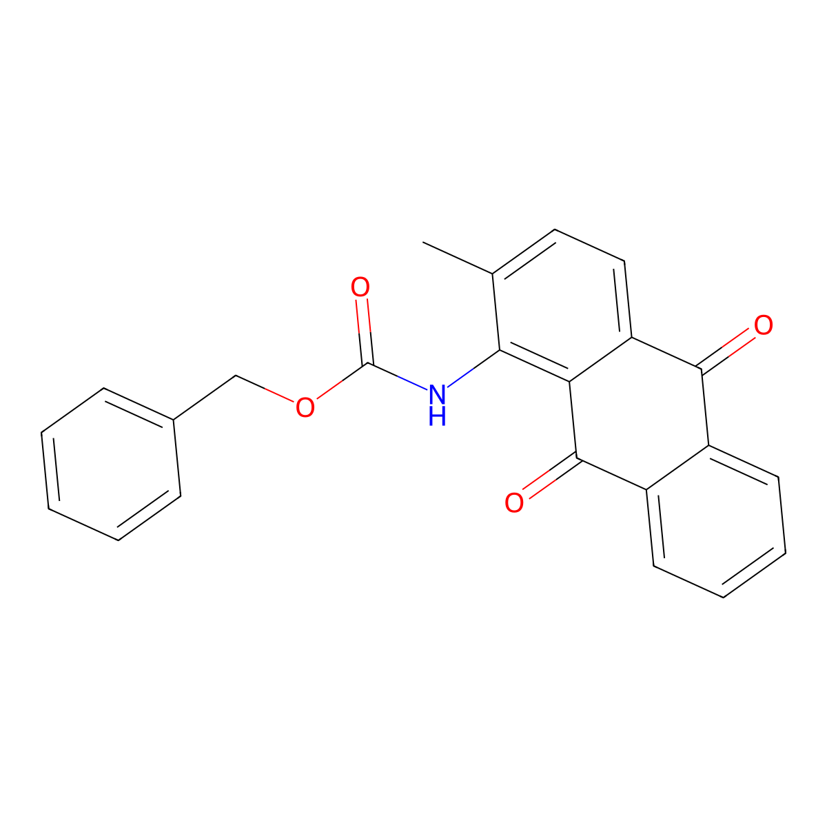 benzyl N-(2-methyl-9,10-dioxo-9,10-dihydroanthracen-1-yl)carbamate molecular structure, CAS 2680782-70-9