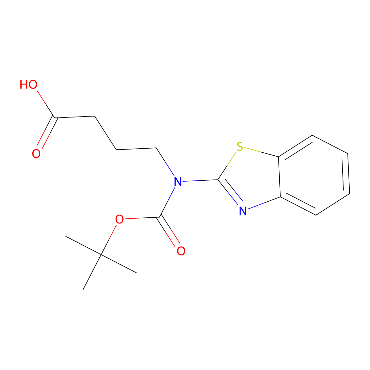 4-[(1,3-Benzothiazol-2-yl)[(tert-butoxy)carbonyl]amino]butanoic acid molecular structure, CAS 2680782-71-0