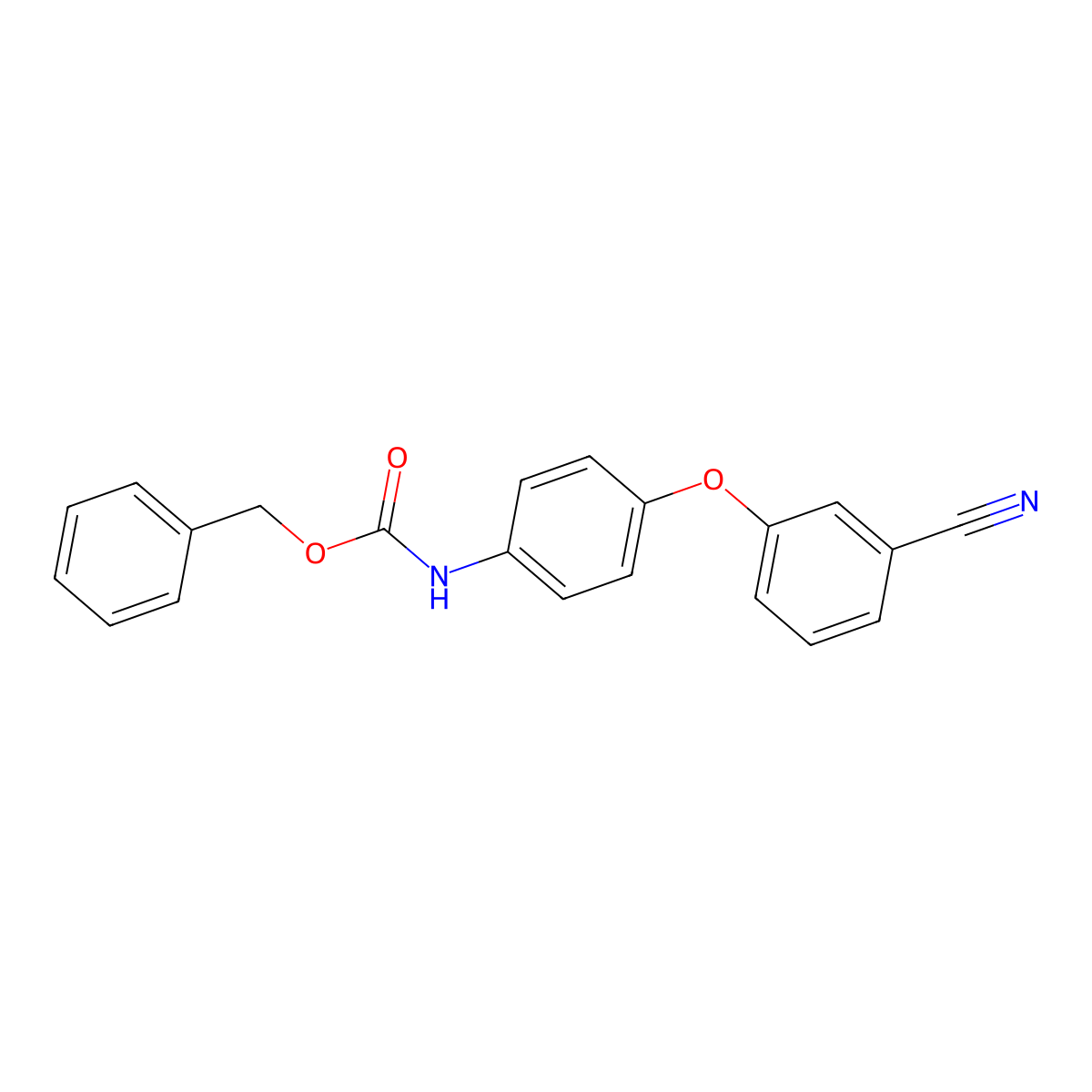 benzyl N-[4-(3-cyanophenoxy)phenyl]carbamate molecular structure, CAS 2680782-91-4