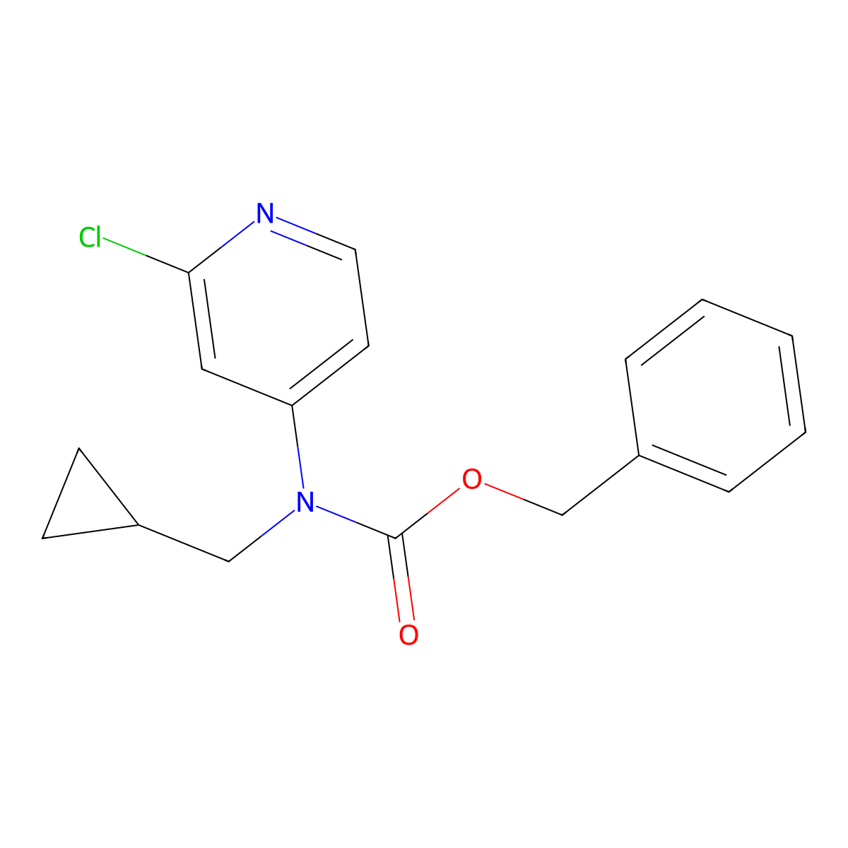 benzyl N-(2-chloropyridin-4-yl)-N-(cyclopropylmethyl)carbamate molecular structure, CAS 2680783-05-3