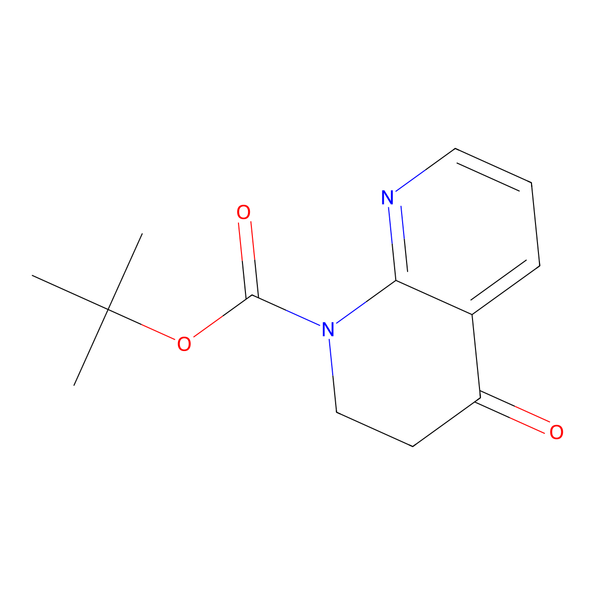 Tert-butyl 4-oxo-1,2,3,4-tetrahydro-1,8-naphthyridine-1-carboxylate molecular structure, CAS 2680783-34-8