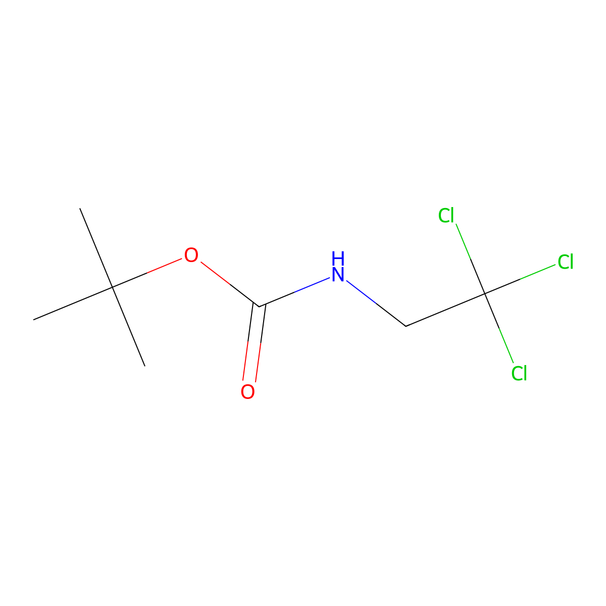 tert-butyl N-(2,2,2-trichloroethyl)carbamate molecular structure, CAS 2680783-65-5