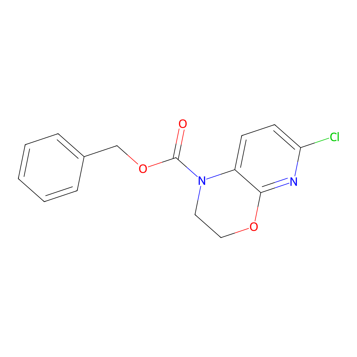 benzyl 6-chloro-1H,2H,3H-pyrido[2,3-b][1,4]oxazine-1-carboxylate molecular structure, CAS 2680783-74-6