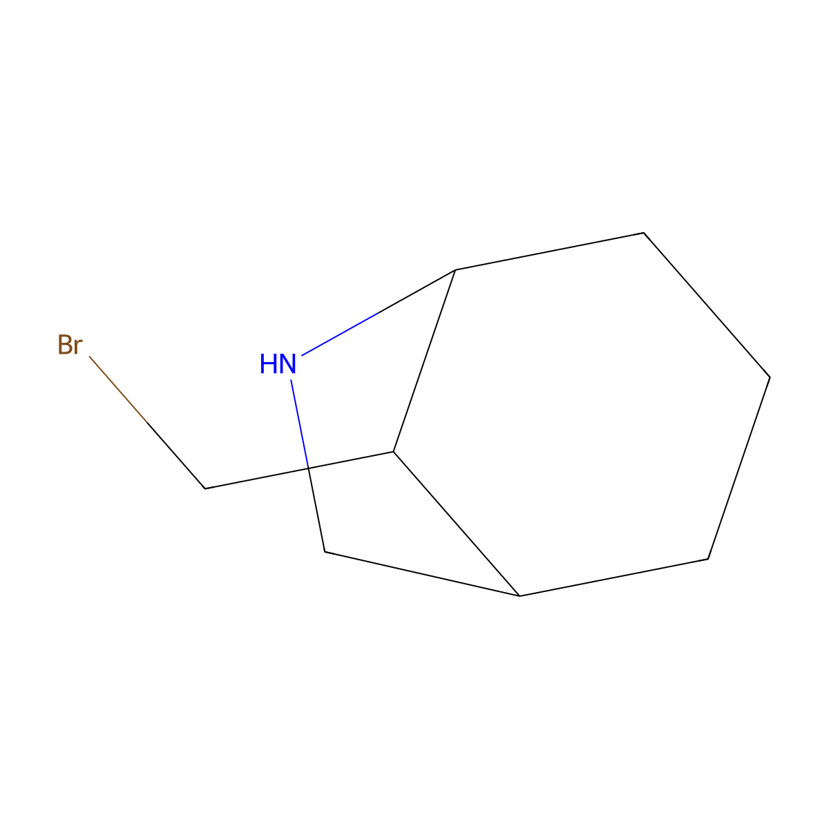 8-(Bromomethyl)-6-azabicyclo[3.2.1]octane molecular structure, CAS 2680783-89-3