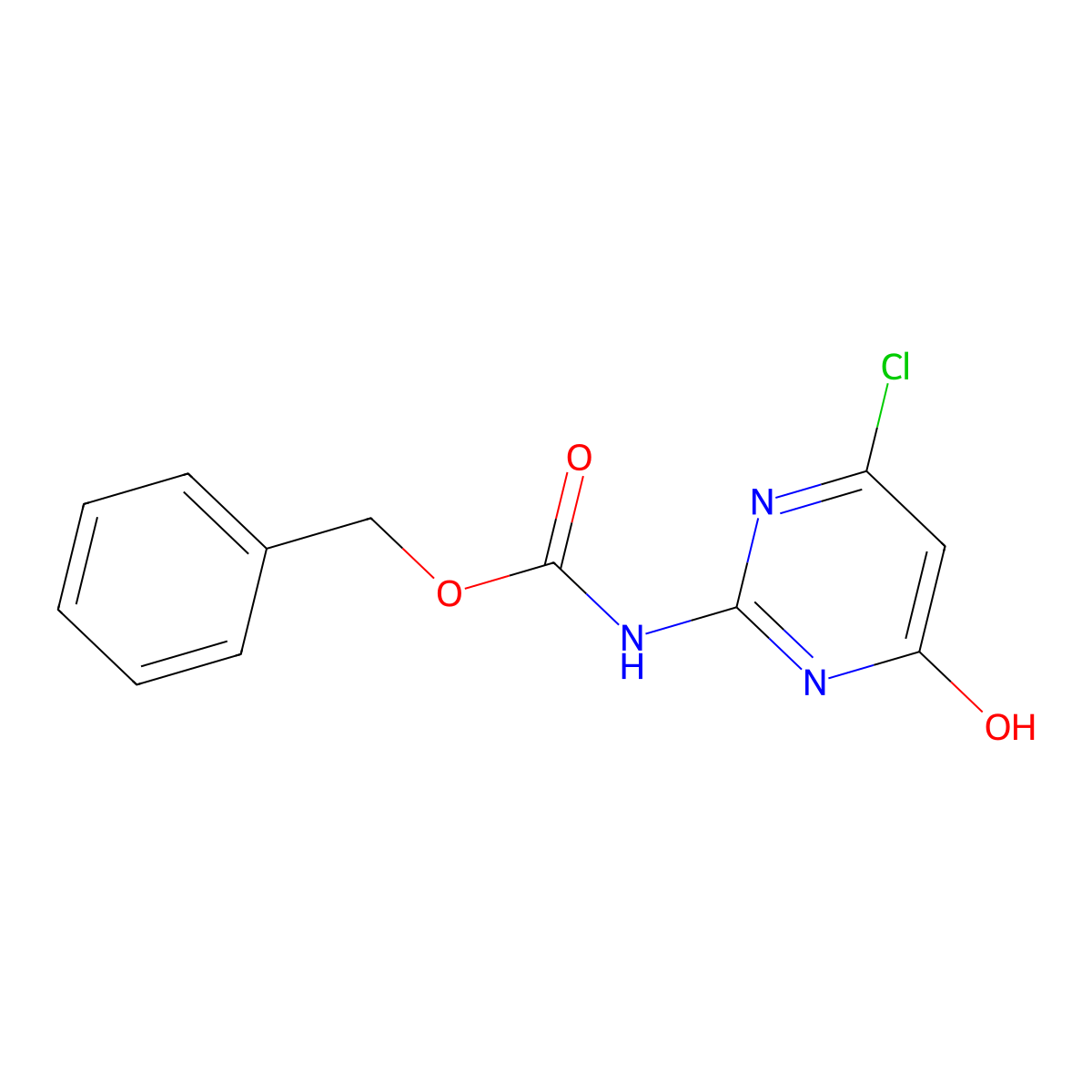 benzyl N-(4-chloro-6-hydroxypyrimidin-2-yl)carbamate molecular structure, CAS 2680783-90-6