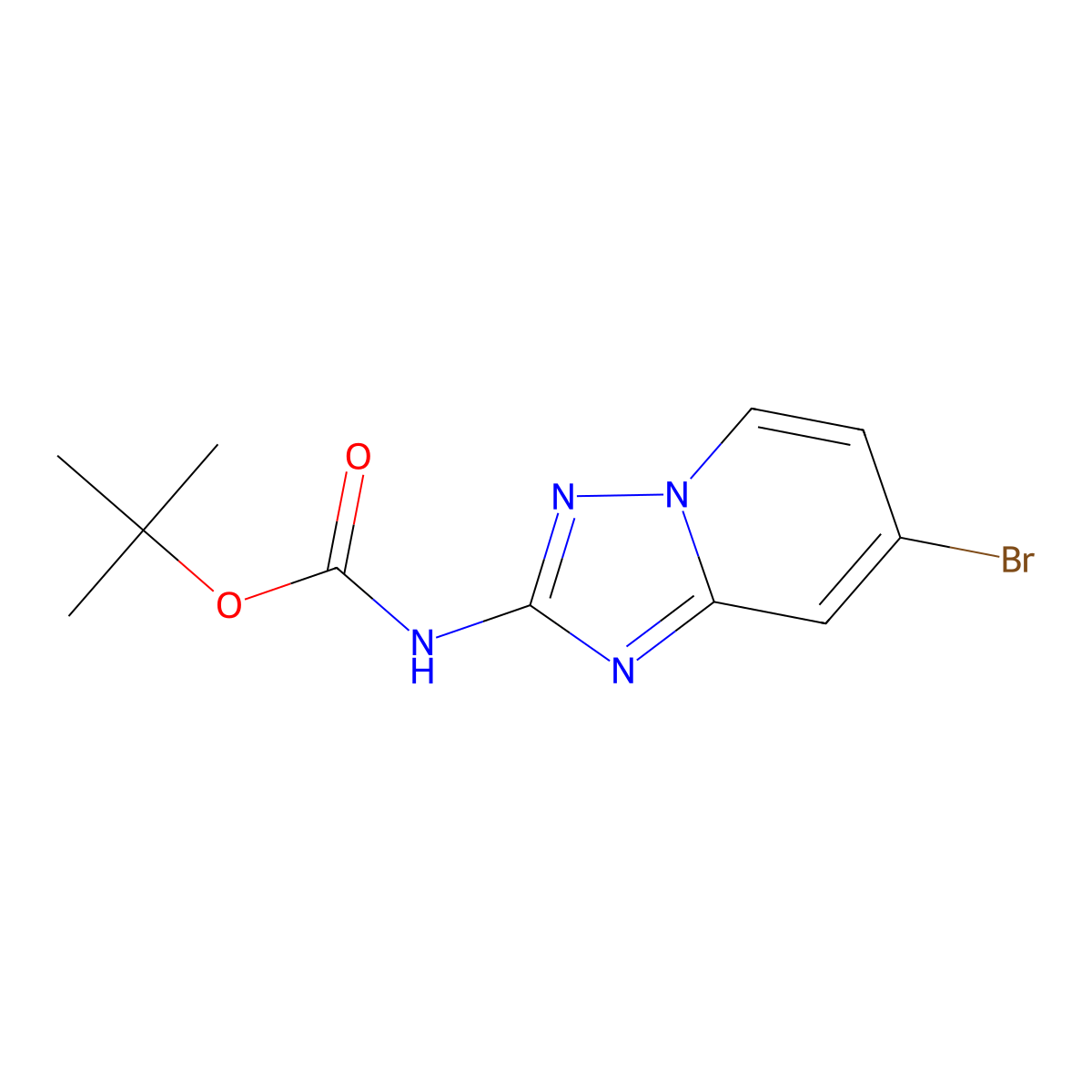 tert-butyl N-{7-bromo-[1,2,4]triazolo[1,5-a]pyridin-2-yl}carbamate molecular structure, CAS 2680784-04-5