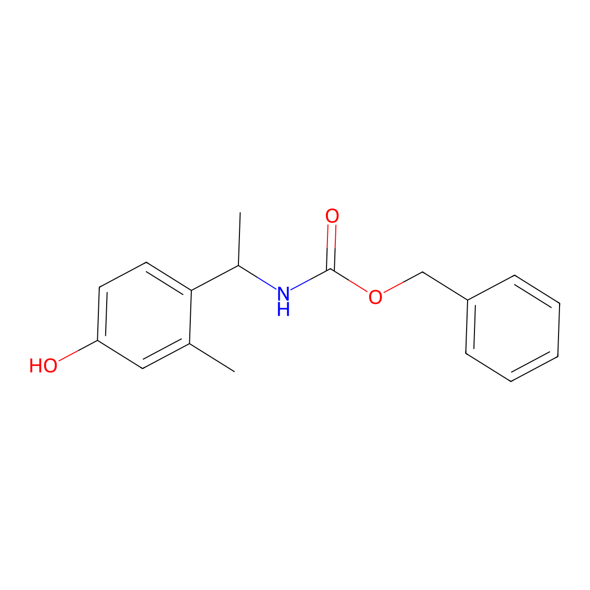 benzyl N-[1-(4-hydroxy-2-methylphenyl)ethyl]carbamate molecular structure, CAS 2680784-15-8
