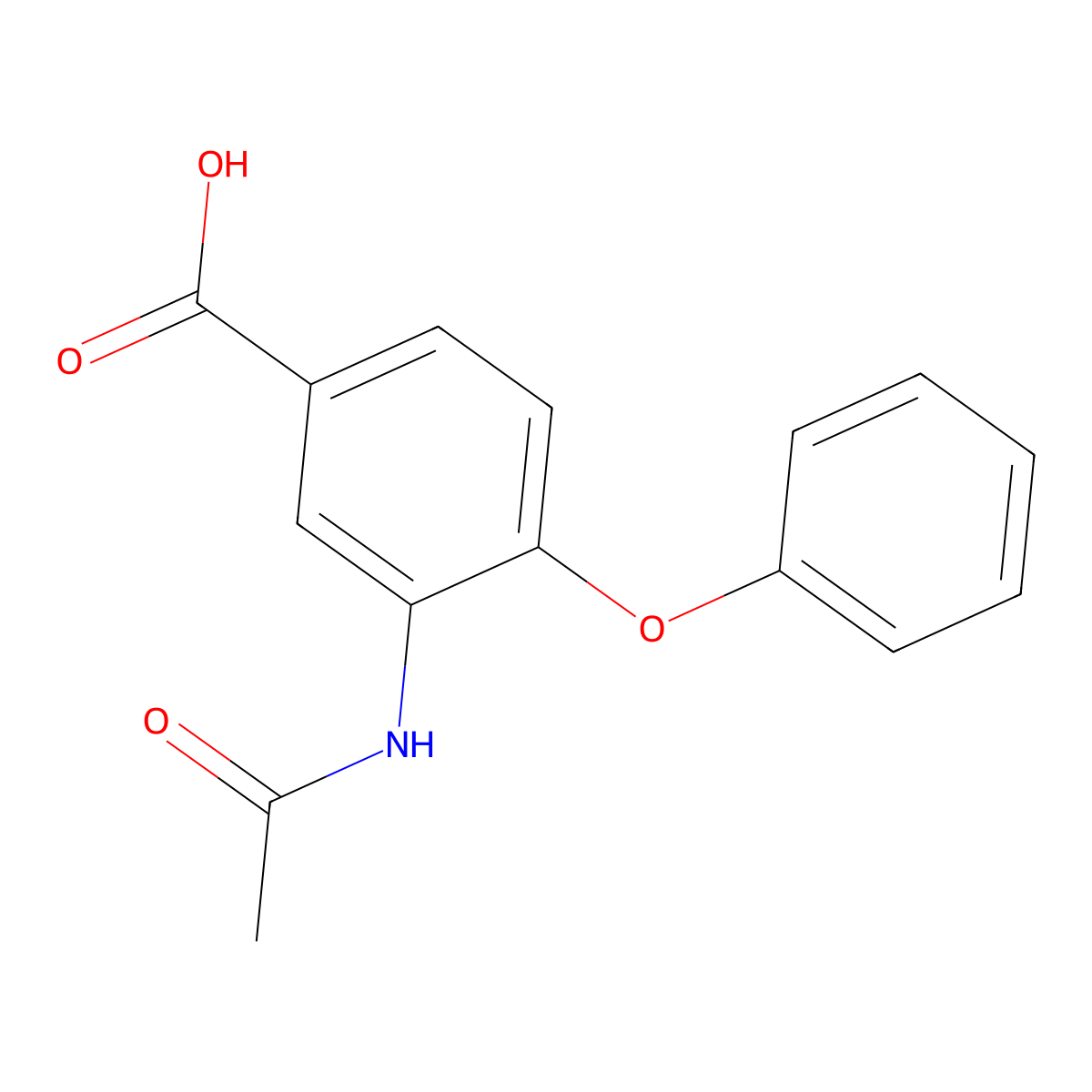 3-Acetamido-4-phenoxybenzoic acid molecular structure, CAS 2680784-21-6