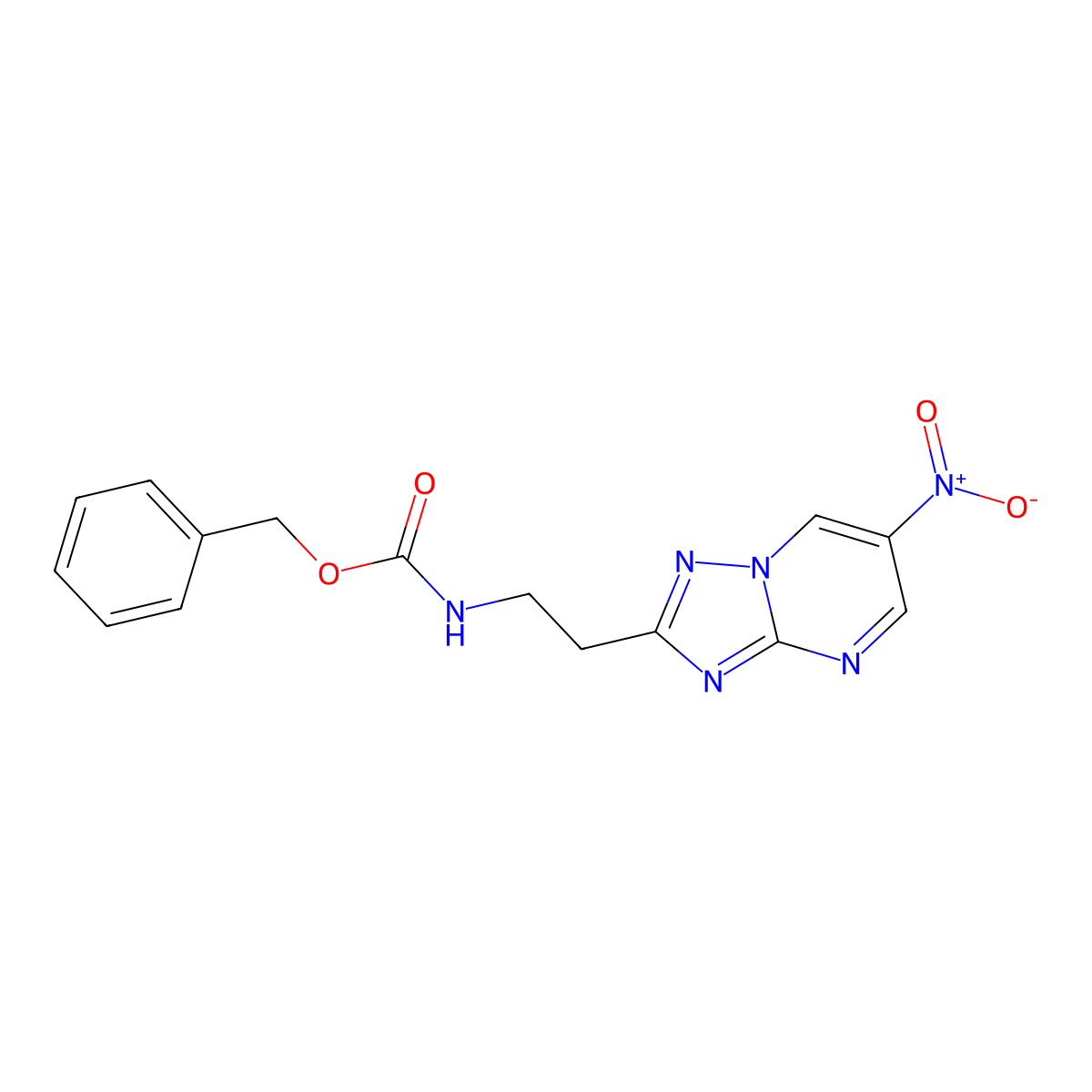 benzyl N-(2-{6-nitro-[1,2,4]triazolo[1,5-a]pyrimidin-2-yl}ethyl)carbamate molecular structure, CAS 2680784-24-9
