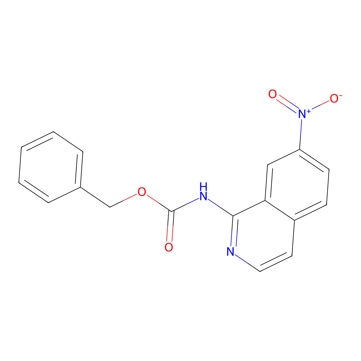 benzyl N-(7-nitroisoquinolin-1-yl)carbamate molecular structure, CAS 2680784-25-0
