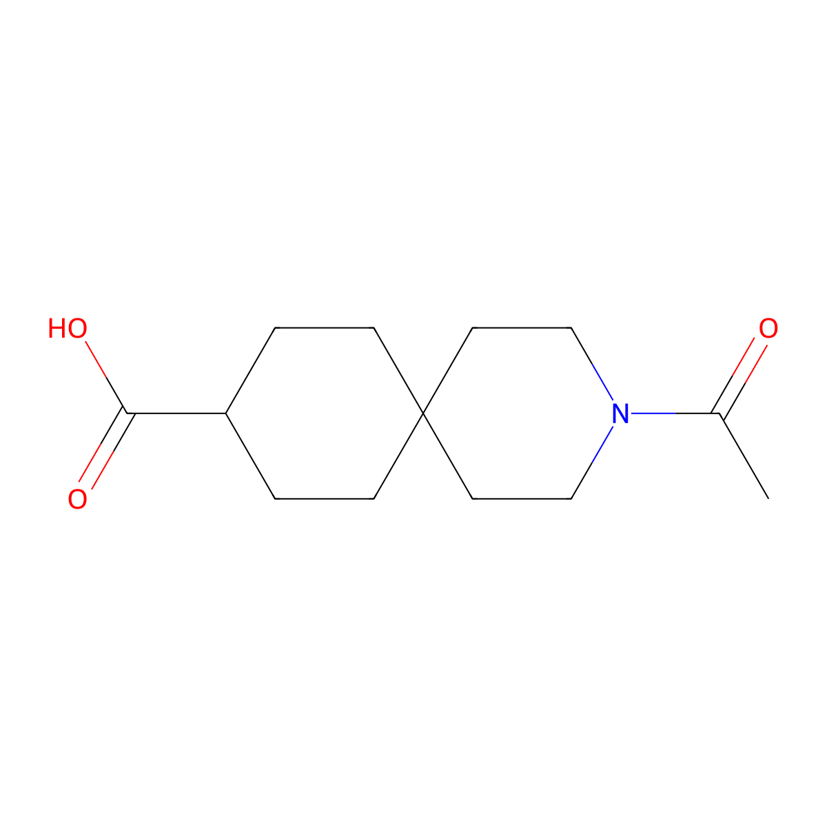 3-Acetyl-3-azaspiro[5.5]undecane-9-carboxylic acid molecular structure, CAS 2680784-34-1
