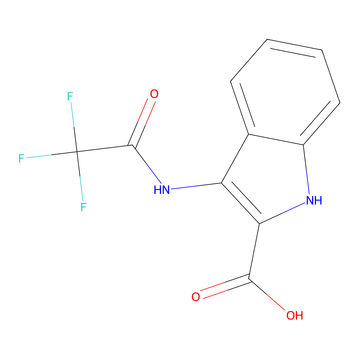 3-(2,2,2-trifluoroacetamido)-1H-indole-2-carboxylic acid molecular structure, CAS 2680784-47-6