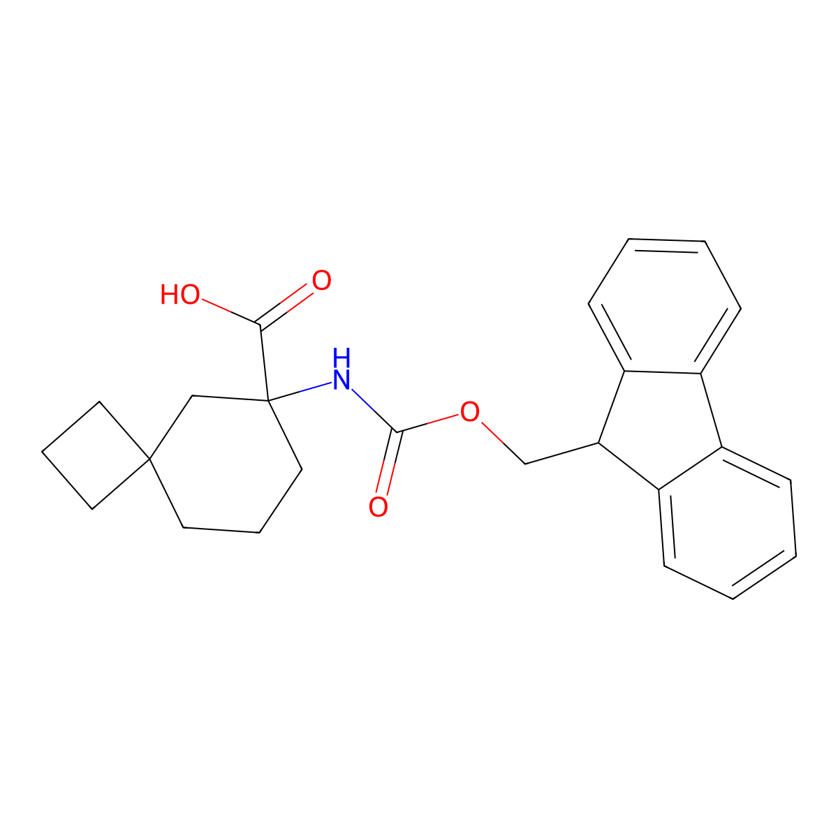 6-({[(9H-fluoren-9-yl)methoxy]carbonyl}amino)spiro[3.5]nonane-6-carboxylic acid molecular structure, CAS 2680784-53-4