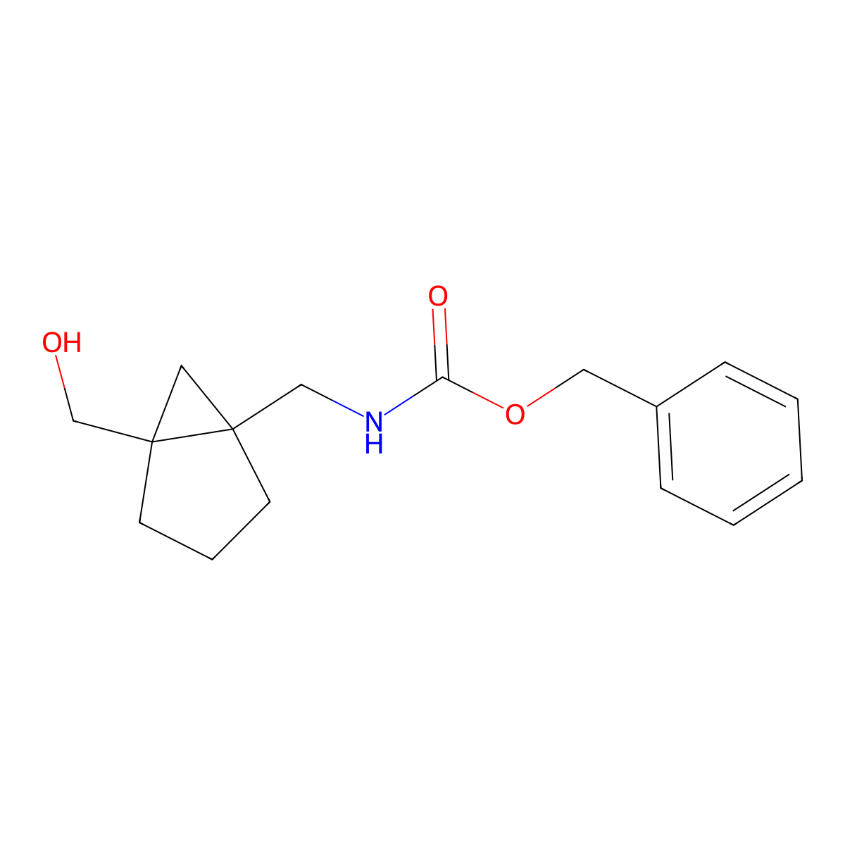 benzyl N-{[5-(hydroxymethyl)bicyclo[3.1.0]hexan-1-yl]methyl}carbamate molecular structure, CAS 2680784-56-7