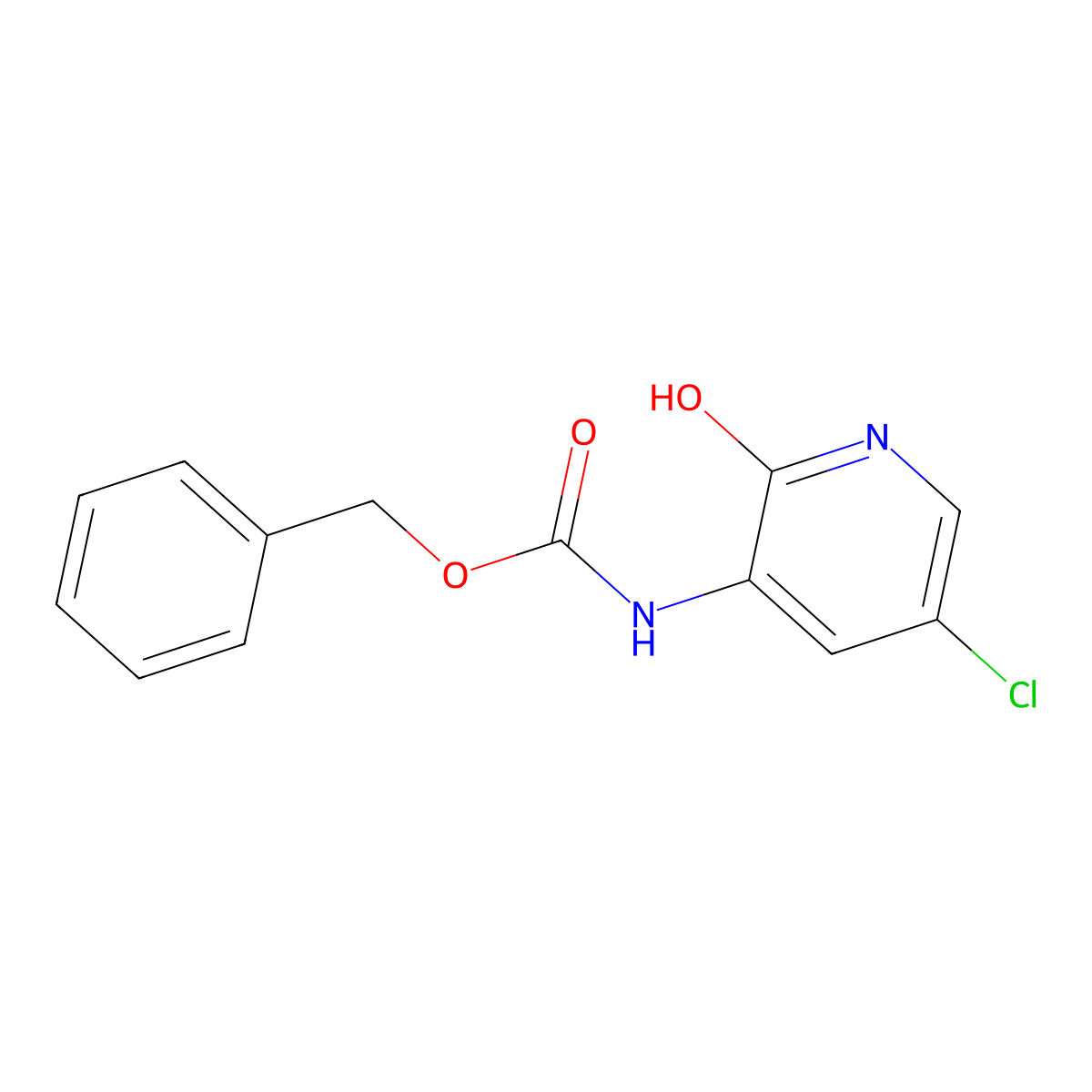 benzyl N-(5-chloro-2-hydroxypyridin-3-yl)carbamate molecular structure, CAS 2680784-67-0