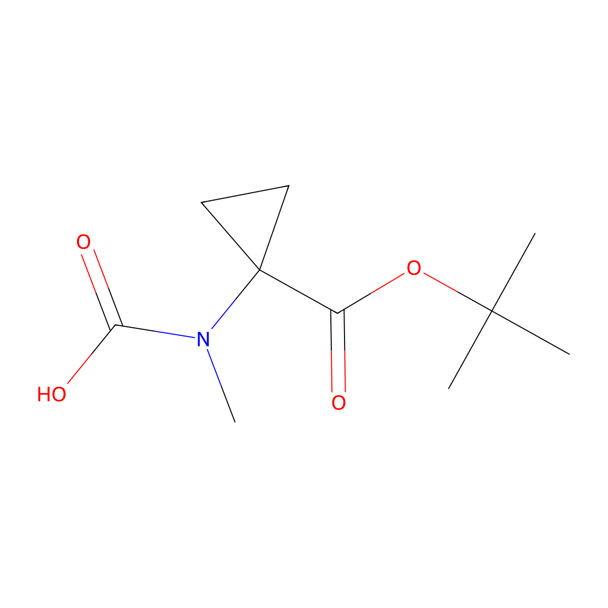 {1-[(Tert-butoxy)carbonyl]cyclopropyl}(methyl)carbamic acid molecular structure, CAS 2680784-70-5