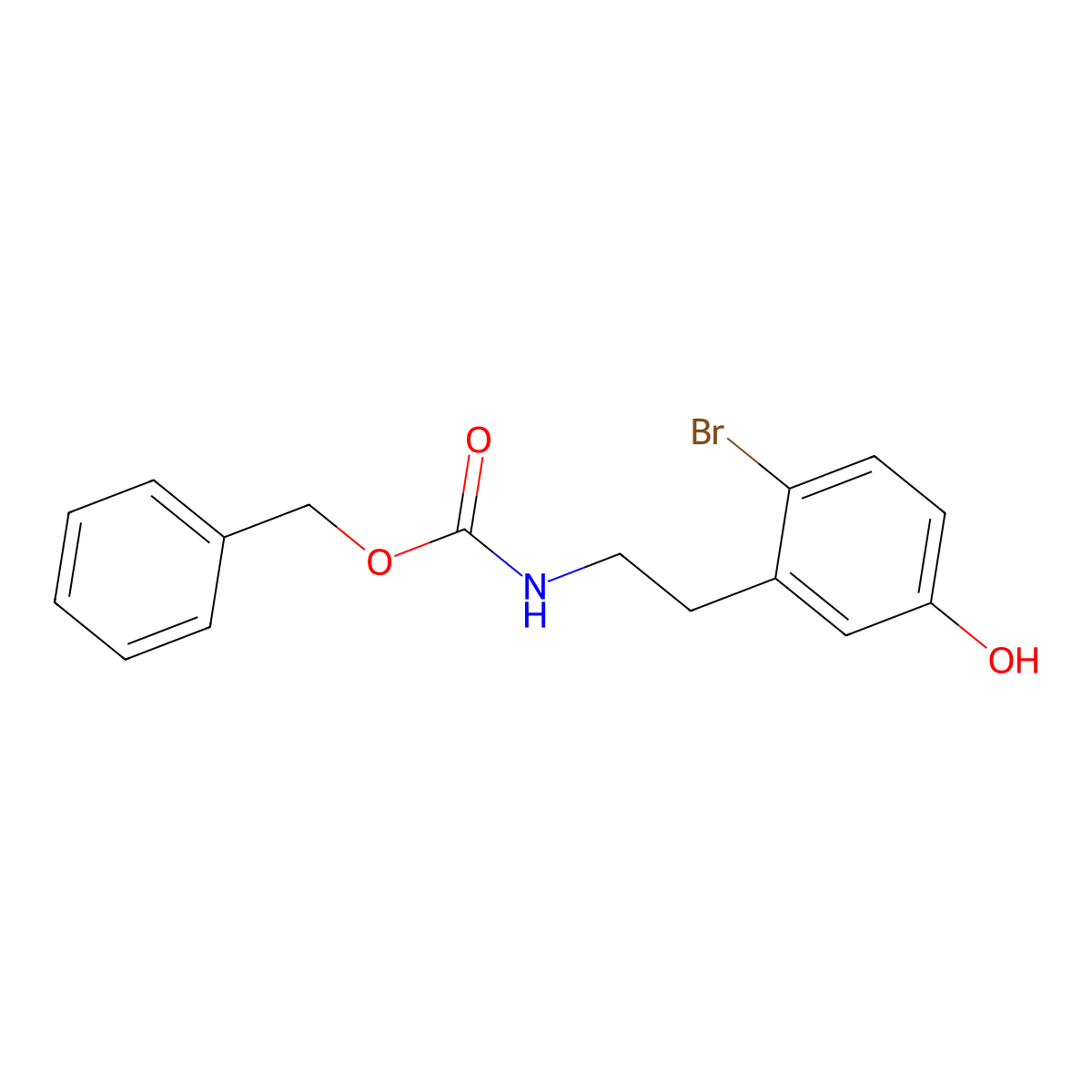benzyl N-[2-(2-bromo-5-hydroxyphenyl)ethyl]carbamate molecular structure, CAS 2680784-80-7