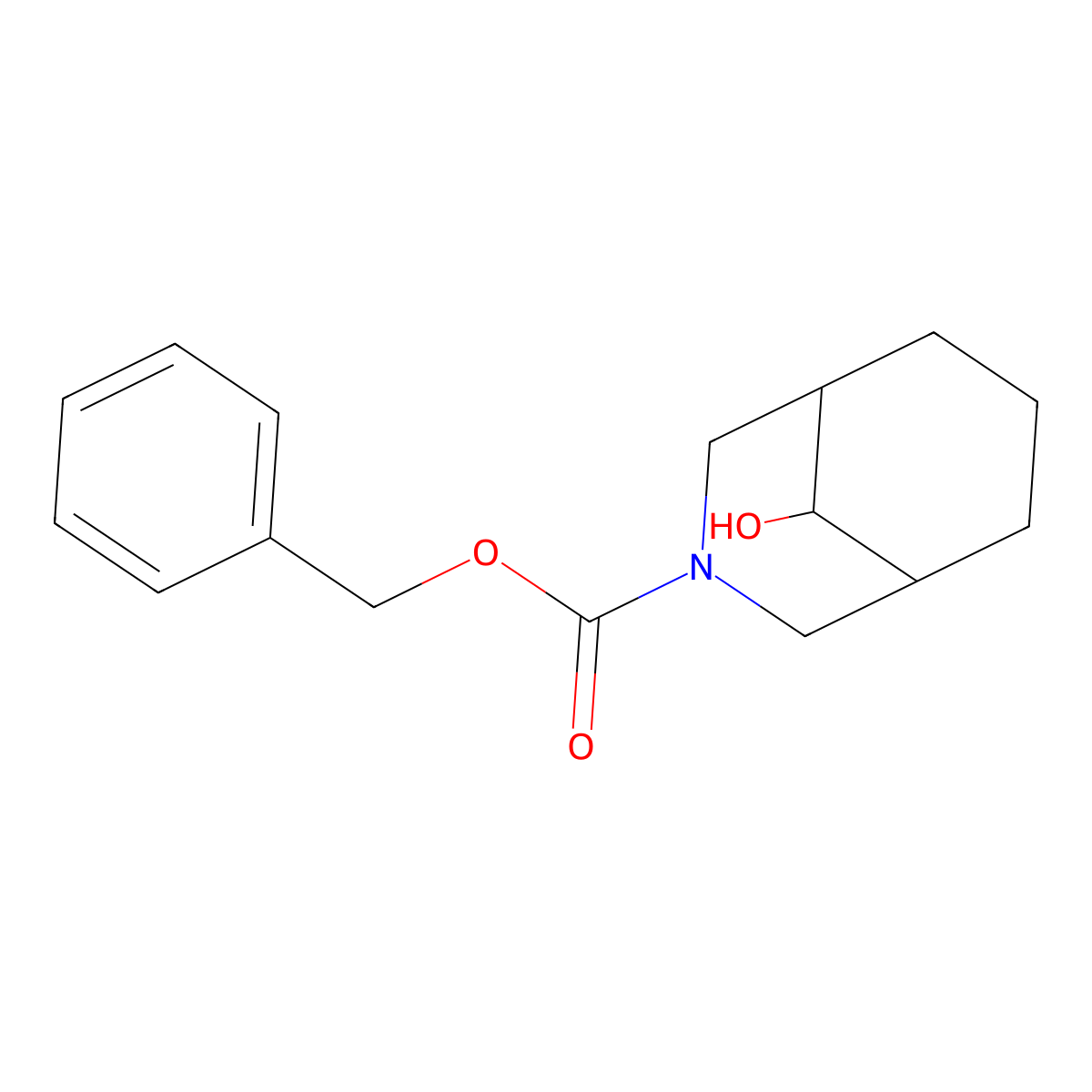Benzyl 9-hydroxy-3-azabicyclo[3.3.1]nonane-3-carboxylate molecular structure, CAS 2680784-99-8