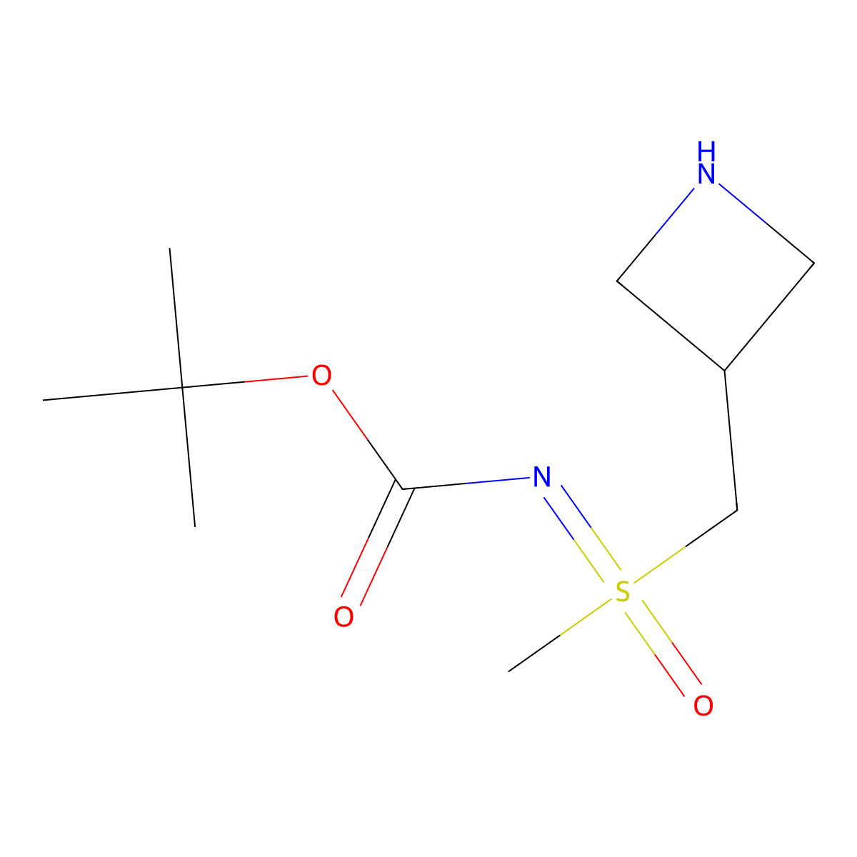 tert-butyl N-{[(azetidin-3-yl)methyl](methyl)oxo-lambda6-sulfanylidene}carbamate molecular structure, CAS 2680785-44-6