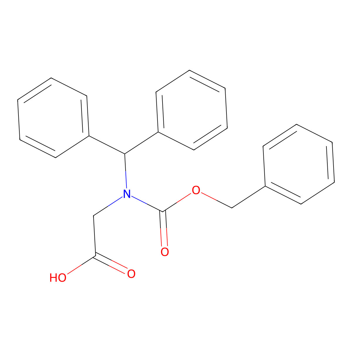 2-{[(Benzyloxy)carbonyl](diphenylmethyl)amino}acetic acid molecular structure, CAS 2680785-53-7