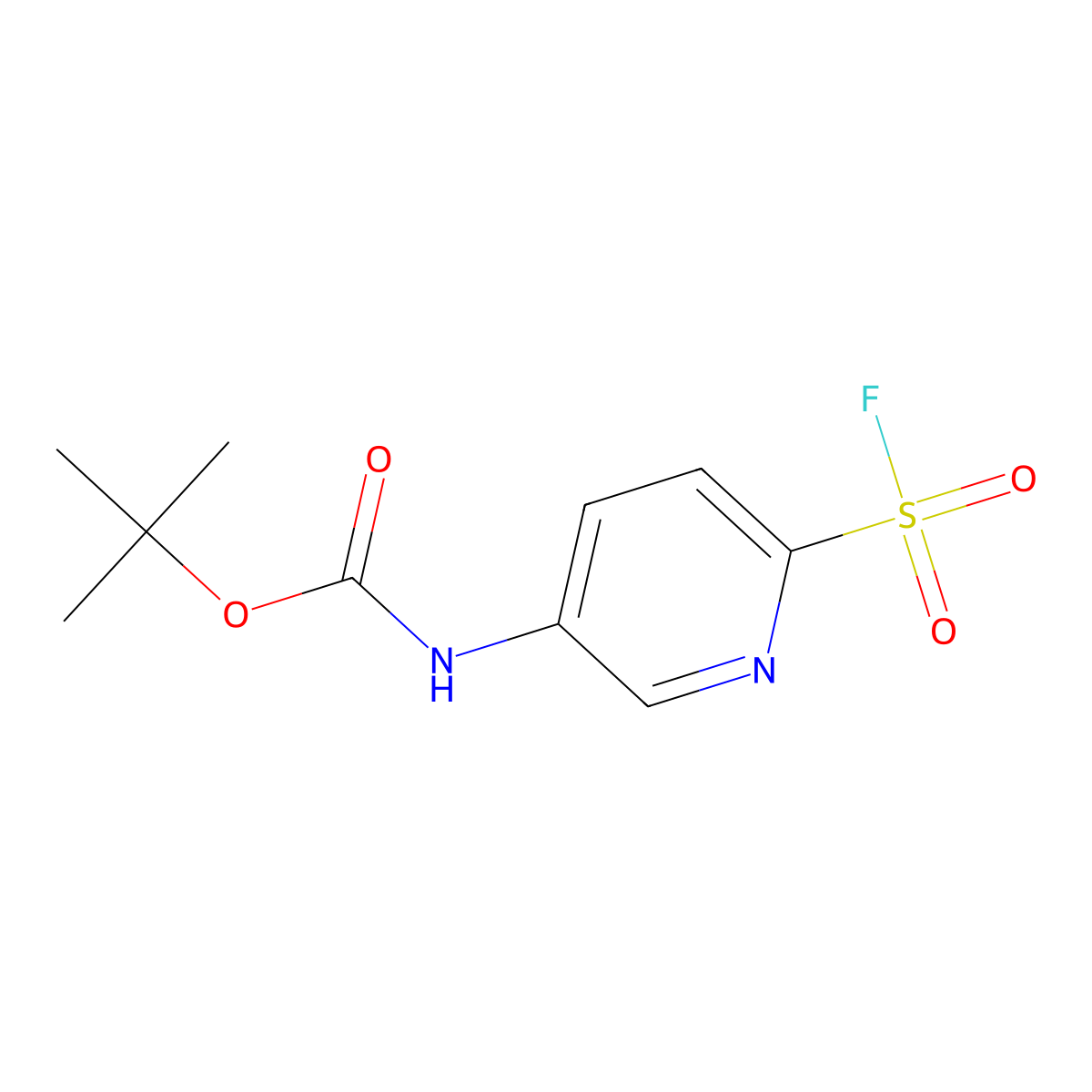 tert-butyl N-[6-(fluorosulfonyl)pyridin-3-yl]carbamate molecular structure, CAS 2680785-77-5